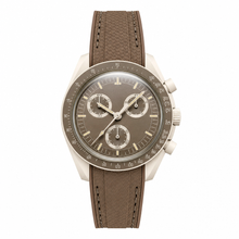 Brown Rubber Strap Chronograph Watch