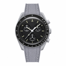 Chronograph Sport Watch Gray Rubber Strap
