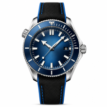 Blue Diver Style Watch with Fabric Strap 46mm