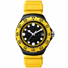 Sport Watch with Yellow Rubber Strap