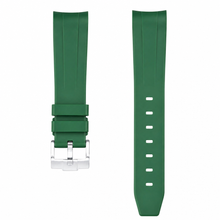Pulseira de relógio de borracha verde