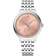 Dress Watch Rose Gold Dial Silver Stainless Steel Bracelet 41mm