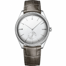 Dress Watch 40mm with Brown Leather Strap and Silver Dial