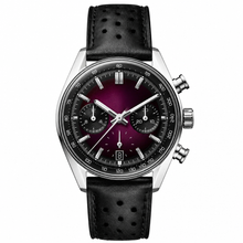Sport Chronograph Watch with Dark Purple Dial