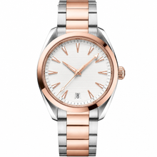 Two-Tone Metal Watch with White Dial 41mm
