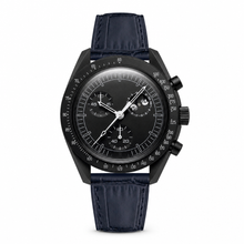 Dress Watch Dark Blue Leather Strap