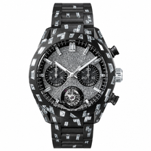 Luxury Black Ceramic Sport Chronograph Watch with Gem Accents