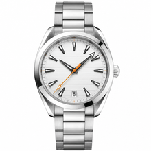 41mm Watch with White Dial and Stainless Steel Bracelet