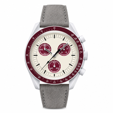 Chronograph Watch with Suede Leather Strap