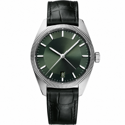 Calendar Dress Watch Green Black Leather 41mm product photo