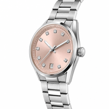 Stainless Steel Watch with Rose Gold Dial