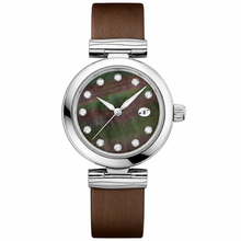 34mm Dress Watch with Brown Leather Strap