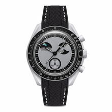 Casual Chronograph Watch with Black Textile Strap