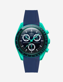 Relógio Polar Lights com pulseira de borracha azul